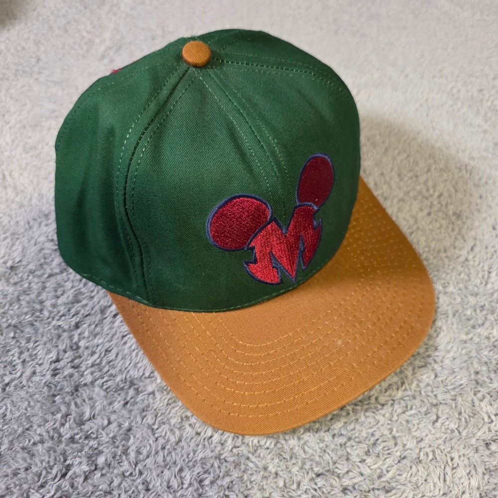 Goofy's Hat Co. Mens OSFA Snapback Hat Green‎ Mickey Mouse Vintage 90s Made USA
